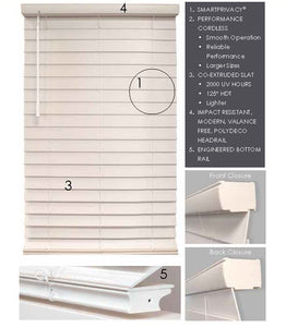 Cordless Smartprivacy® Normandy® wood blinds