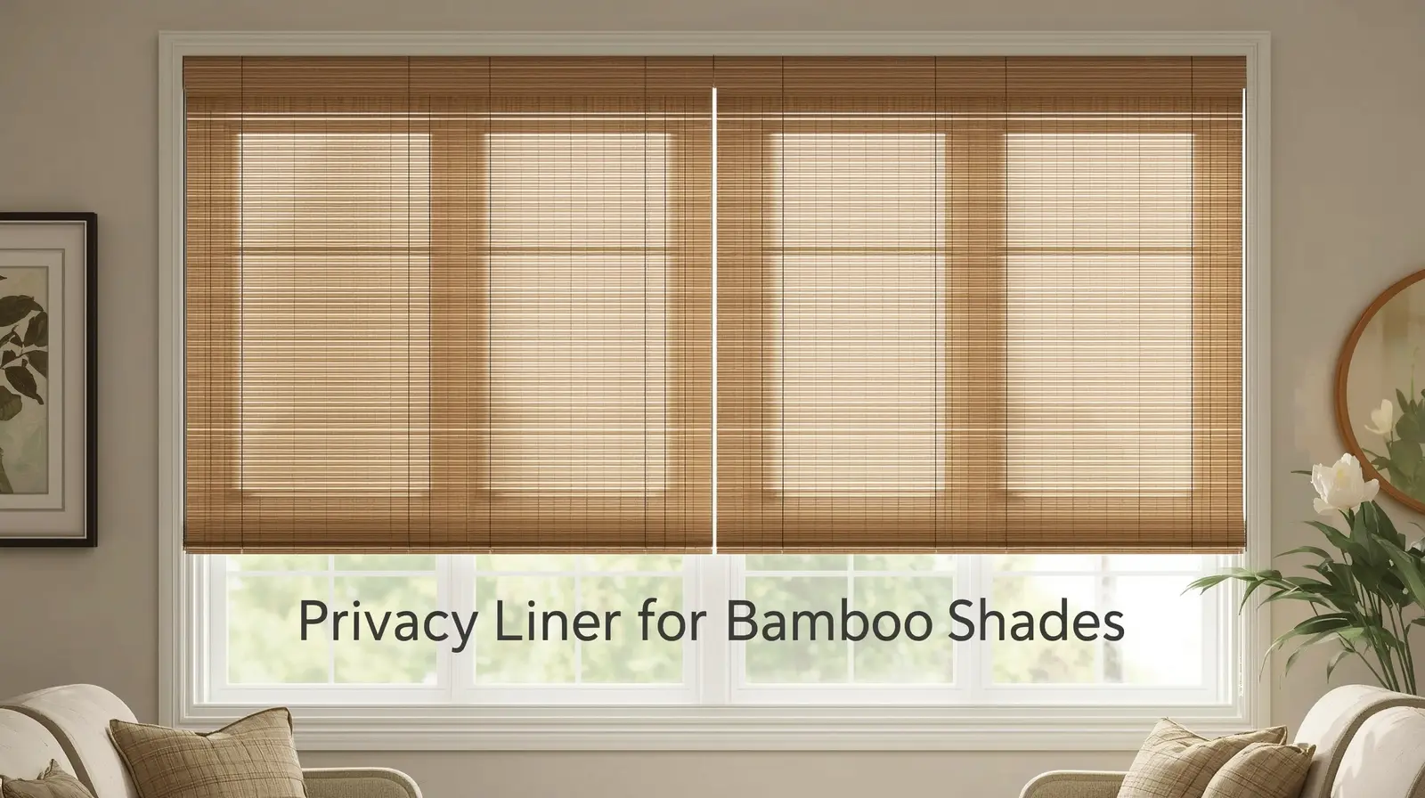 privacy liner for bamboo shades