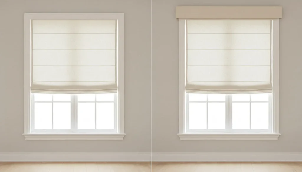 Inside vs Outside Mount Roman Shades, Key Differences Every Homeowner Should Know